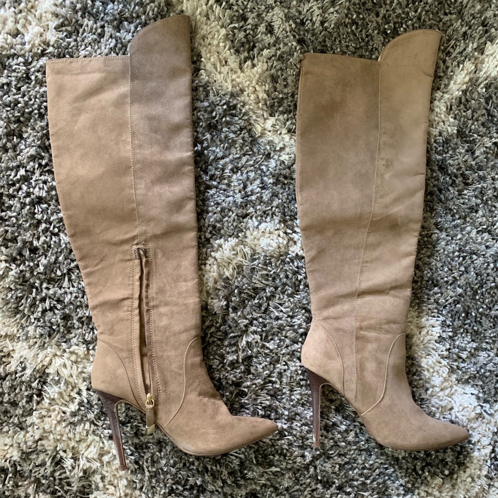 Over the knee heeled boots